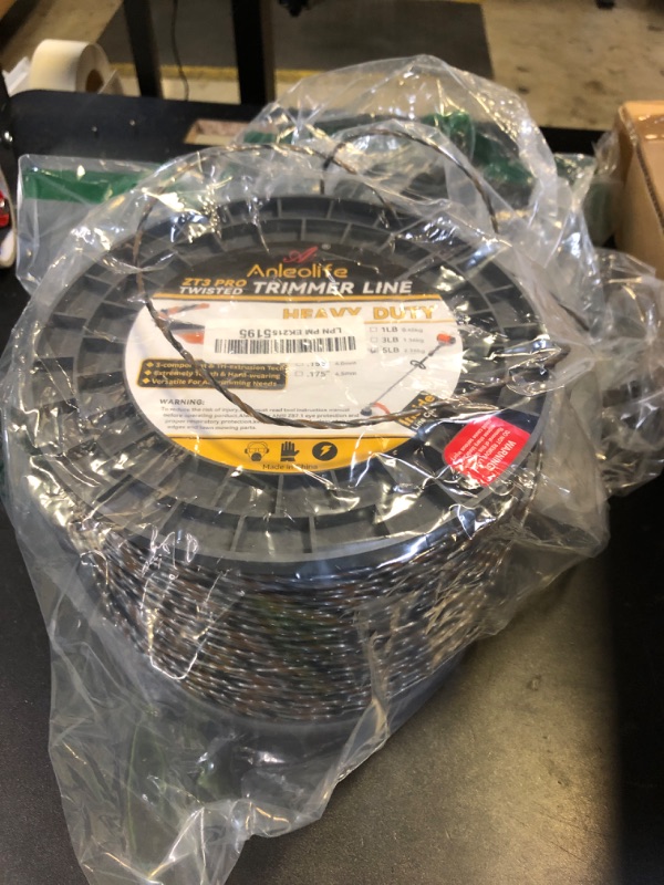 Photo 1 of A ANLEOLIFE 5-Pound ZT3 Pro Heavy Duty Diamond .105-Inch-by-1410-ft Twisted Trimmer Line Spool,3-Component Tri-Extrusion 2.65-mm-by-430-meter Weed Eater String