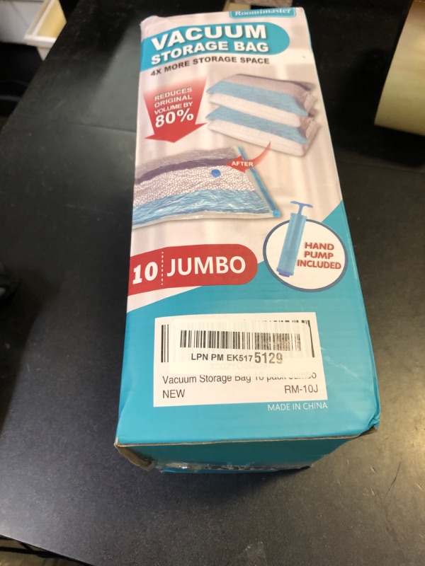 Photo 1 of Vacuum Storage Bags, 10 Jumbo Space Saver Bags with Pump, Space Bags, Vacuum Sealer Bags for Clothes, Comforters, Blankets, Bedding
