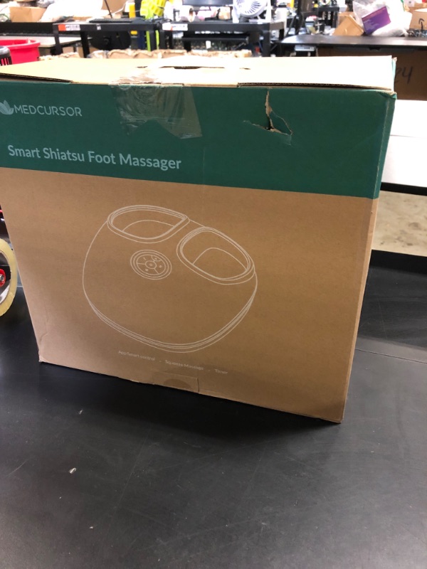 Photo 1 of Medcursor Foot Massager with Heat, Shiatsu Deep Kneading Machine, Multi Air Compression Intensity, Smart APP Mobile Remote Control and Foot Massage Relax for Home and Office Use, Gifts for Women Mom