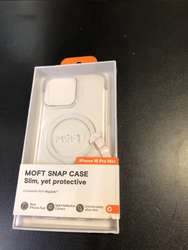Photo 1 of MOFT Invisible Case for iPhone 16 Pro Max Case, Clear MagSafe Phone Case, Dual Cutouts Frame Design with Bare-Device Feel, Anti-Yellowing Ultra-Thin Strong Magnetic Protective Phone Cover, Clear