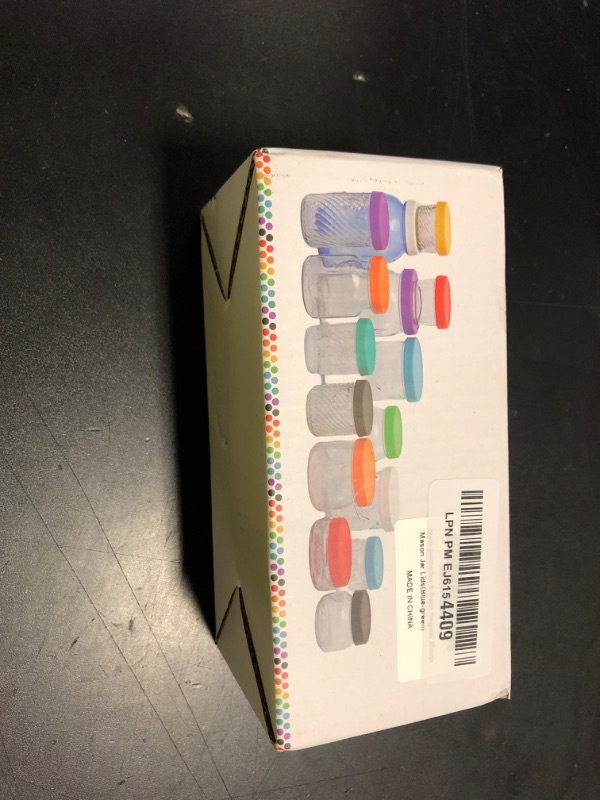 Photo 1 of Jumterlee 9 Pack Blue-green Regular Mouth Mason Jar Lids with Silicone Rings,9 Color to Choose, Plastic Mason Jar Lids,Plastic Canning Lids, Fit Ball,Kerr and More (Blue-green)