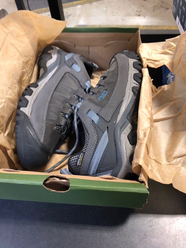 Photo 1 of KEEN Women's Targhee 3 Low Height Waterproof Hiking Shoes, Magnet/Atlantic Blue, 7.5