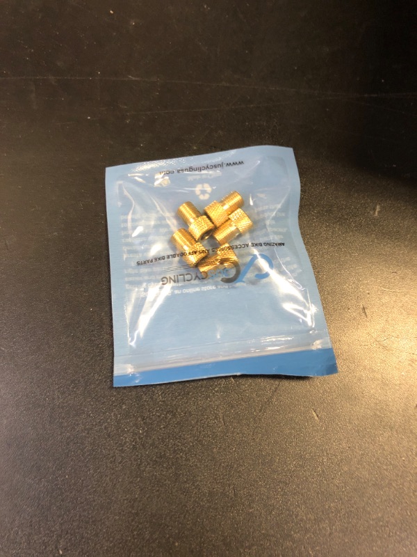 Photo 1 of Presta to Schrader Valve Adapter for Bike, Inflate Presta Valve Tire with Air Compressor or Regular Bike Pump Brass, 5 Pieces
