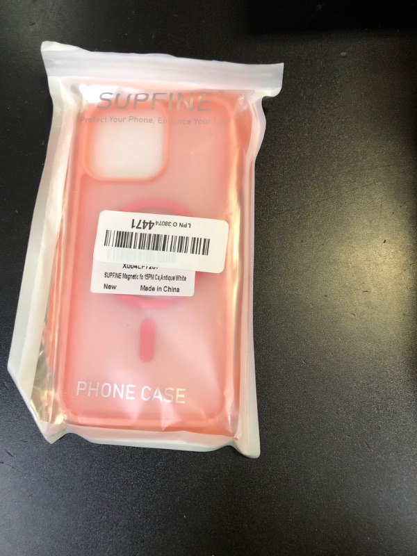 Photo 1 of SEE PICTURE..........SUPFINE Magnetic for iPhone 15 Pro Max Case (Compatible with MagSafe) (Military Grade Drop Protection) Slim Translucent Matte Shockproof with Anti-Fingerprint Phone Case, LIGHT PINK 