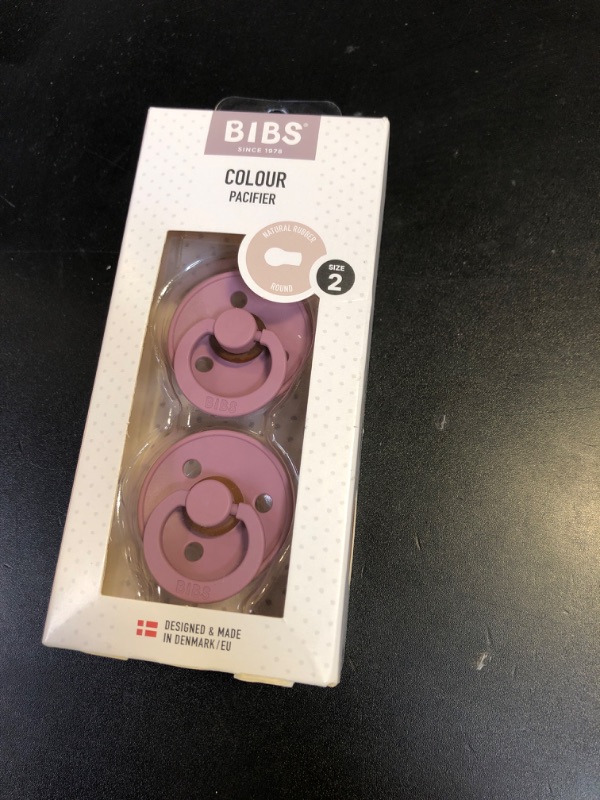 Photo 1 of BIBS Pacifiers Colour Collection | Natural Rubber Baby Pacifier | Set of 2 BPA-Free Soothers | Made in Denmark | 6+ Months (Pack of 2) | Heather