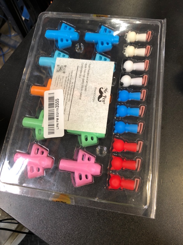 Photo 1 of Mr. Pen- Pencil Grips for Kids Handwriting, 20 PCS (10 Finger Grips+10 Clips), Pencil Holder, Grippers, Pen Grip, Back to School Supplies