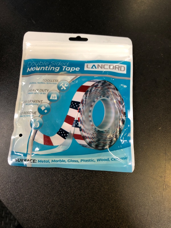 Photo 1 of Lancord Double Sided Tape Heavy Duty (10FT), Multipurpose Clear Mounting Tape Two Sided Nano Tape Adhesive Gel Grip, Removable Strong Sticky Transparent Wall Poster Tape (10FT x 1/2" x 0.07")