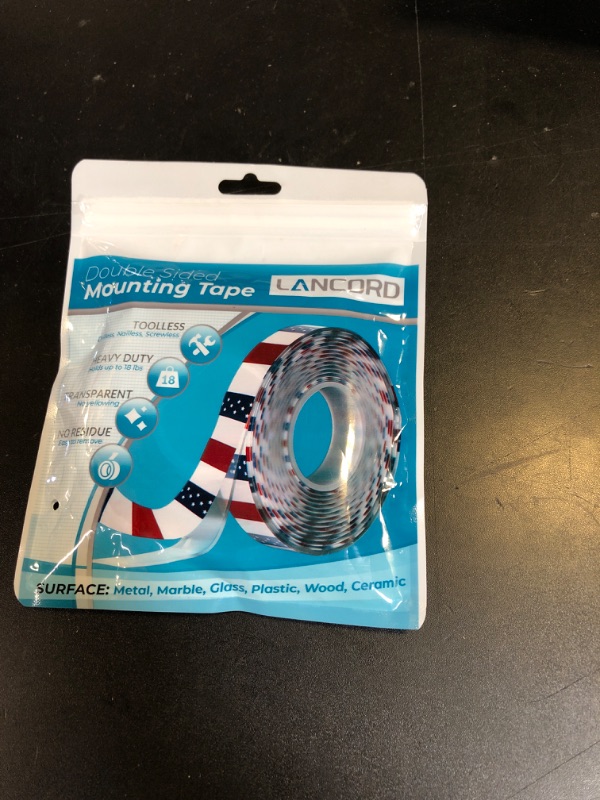 Photo 1 of Lancord Double Sided Tape Heavy Duty (10FT), Multipurpose Clear Mounting Tape Two Sided Nano Tape Adhesive Gel Grip, Removable Strong Sticky Transparent Wall Poster Tape (10FT x 1/2" x 0.07")