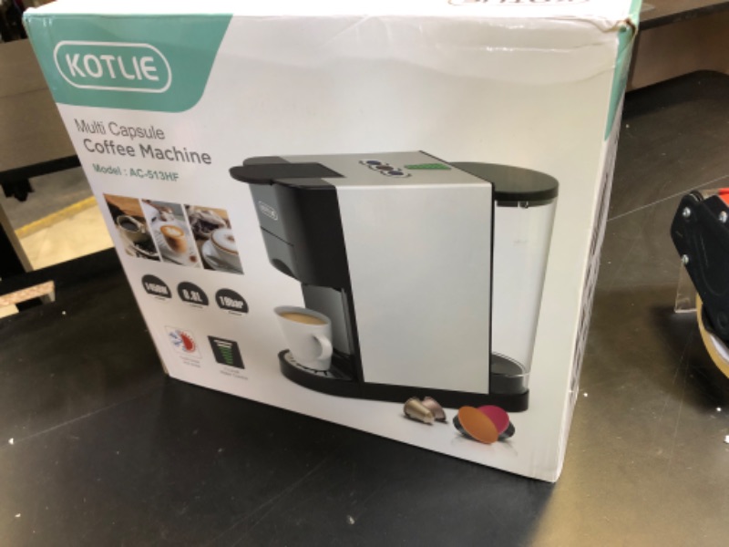 Photo 1 of KOTLIE 19Bar Single Serve Coffee Maker, 5in1 Espresso Machine for Keu* kcup Capsules/Nespresso Original/Dolce Gusto/Ground Coffee/44mm ESE, Level 7 Water volume, Hot&Cold Brew Coffee Machine