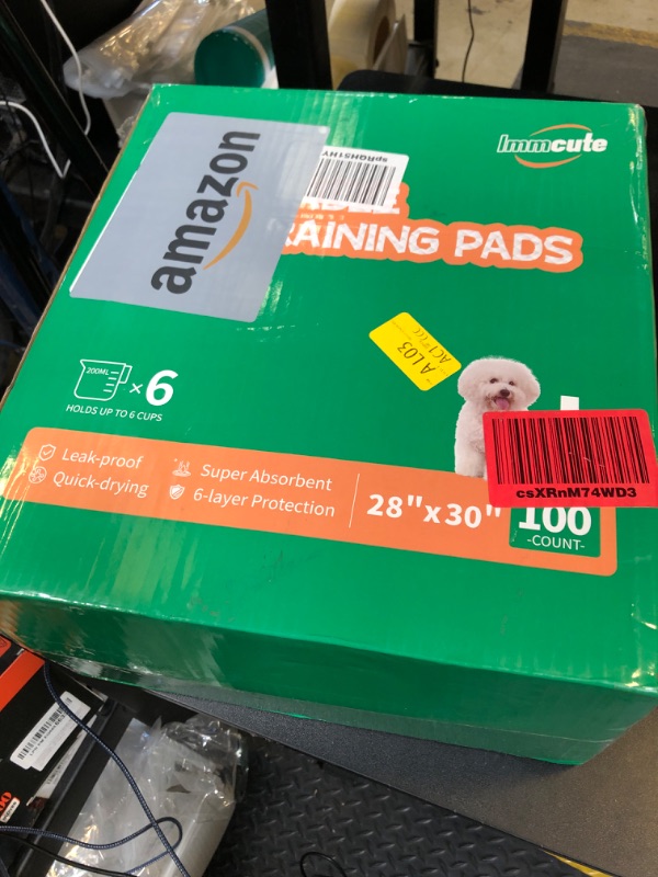 Photo 1 of 100 Count Large Dog & Cat Puppy Pee Pads - 28"x30" Absorbent Potty Training Pads | Leakproof Quick-Dry Disposable Pet Pads for Puppies, Dogs & Cats | Indoor, Outdoor, Litter Box, Housebreaking Use