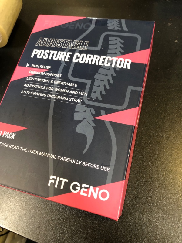 Photo 1 of Fit Geno Posture Corrector for Women Invisilite: Invisible Lightweight Back Brace for Neck Shoulder & Upper Back Pain Relief - Improve Posture Correct Hunchback Slouching Under Clothes Small