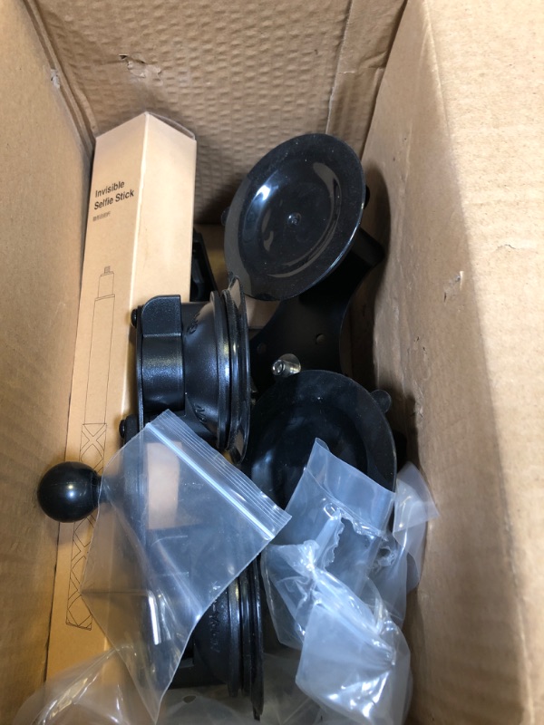 Photo 1 of PellKing Suction Car Mount for Insta360 x5,x4, x3, x2, x,One RS,R Compatible with GoPro Max DJI OSMO 360 Camera 5 in 1 Suction Mount Kit for Action Cameras (Includes 44.9-inch Selfie Stick)