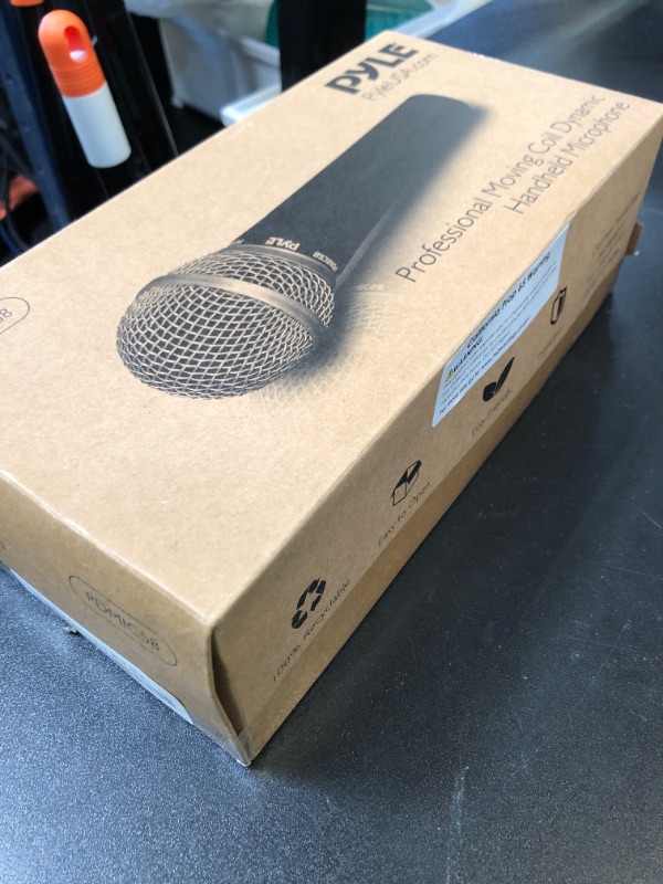 Photo 1 of Pyle Microphone, Dynamic Cardioid, XLR Cable Included, Unidirectional, Rugged Construction, Built-in Pop Filter, Perfect for Stage & Studio, High Gain, Ultra-Wide Frequency Response, 15ft Cable