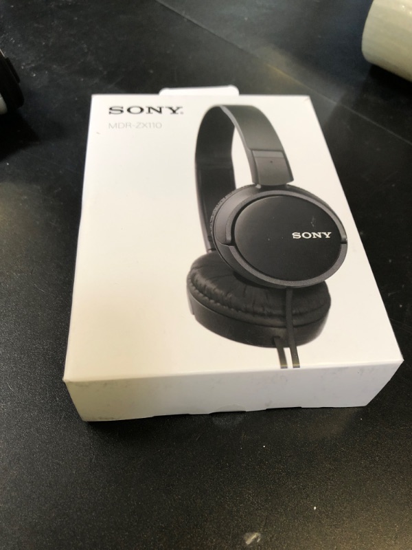 Photo 1 of Sony ZX Series Wired On-Ear Headphones, Black MDR-ZX110