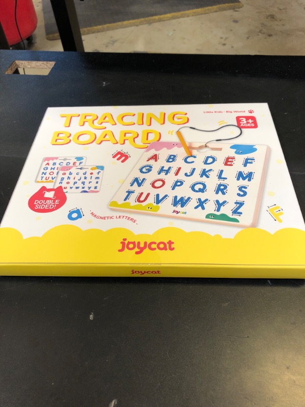 Photo 1 of JoyCat Magnetic Letter Tracing Board, 2-in-1 Double-Sided ABC Magnets for Kids Ages 3-5, Uppercase & Lowercase Letter Writing Practice - Preschool Learning Toys, Road Trip Car Activities for Toddlers