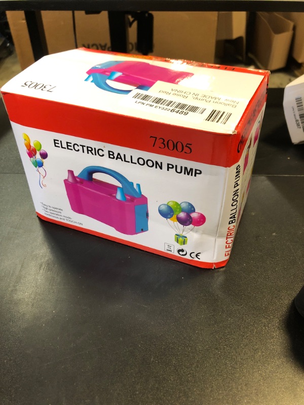 Photo 1 of Balloon Pump, Balloon Pump Electric, Portable Dual Nozzle Electric Blower Air Pump Inflator for Party Decoration. Faster and Save Time [110V~120V, 600W, Rose Red]