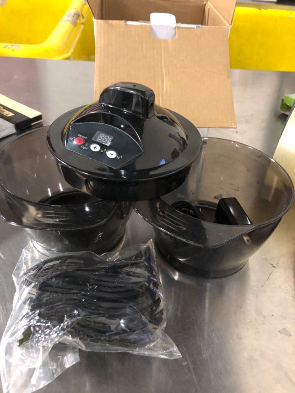 Photo 1 of Hair Color Mixer Bowl Electric Automatic Hair Dye Cream Mixer, US Plug Automatic Dye Cream Blender for Hair Salon Home, Hair Dye DIY Blender Electric Barber Hair Dyeing Kit