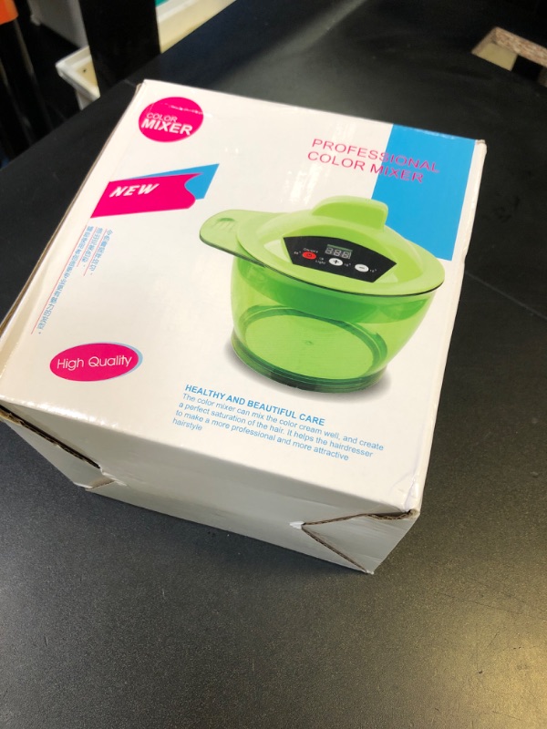 Photo 1 of Hair Color Mixer Bowl Electric Automatic Hair Dye Cream Mixer, US Plug Automatic Dye Cream Blender for Hair Salon Home, Hair Dye DIY Blender Electric Barber Hair Dyeing Kit