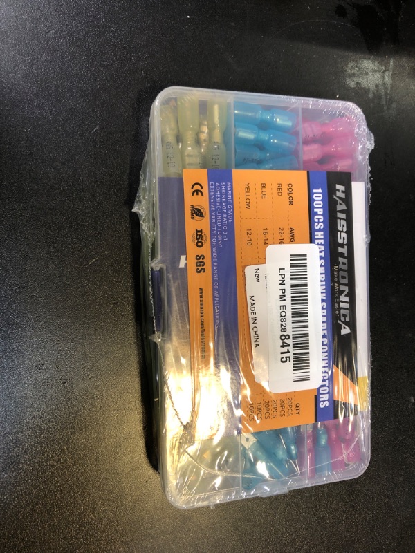 Photo 1 of haisstronica 100pcs Heat Shrink Spade Connectors,AWG 22-10 Quick Disconnect Wire Connectors-Female and Male Spade terminals for Watercraft,Electronics,Automotive Crimp Connectors