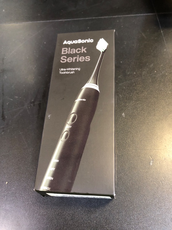 Photo 1 of Aquasonic Black Series Ultra Whitening Toothbrush – ADA Accepted Electric Toothbrush- 8 Brush Heads & Travel Case – 40,000 VPM Electric Motor & Wireless Charging - 4 Modes w Smart Timer