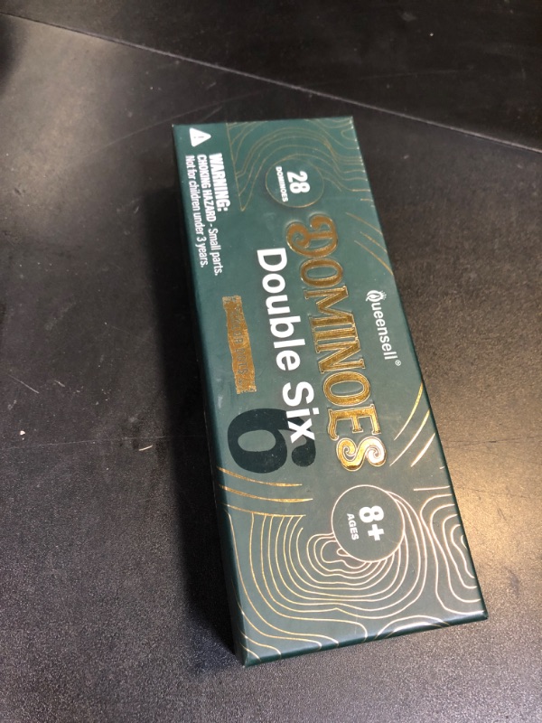 Photo 1 of Queensell Dominos Set for Adults with Colored Dots - Double 6 Dominoes Set is a Classic Board Games for Kids and Adults - Double Six Standard Dominos Set 28 Tiles