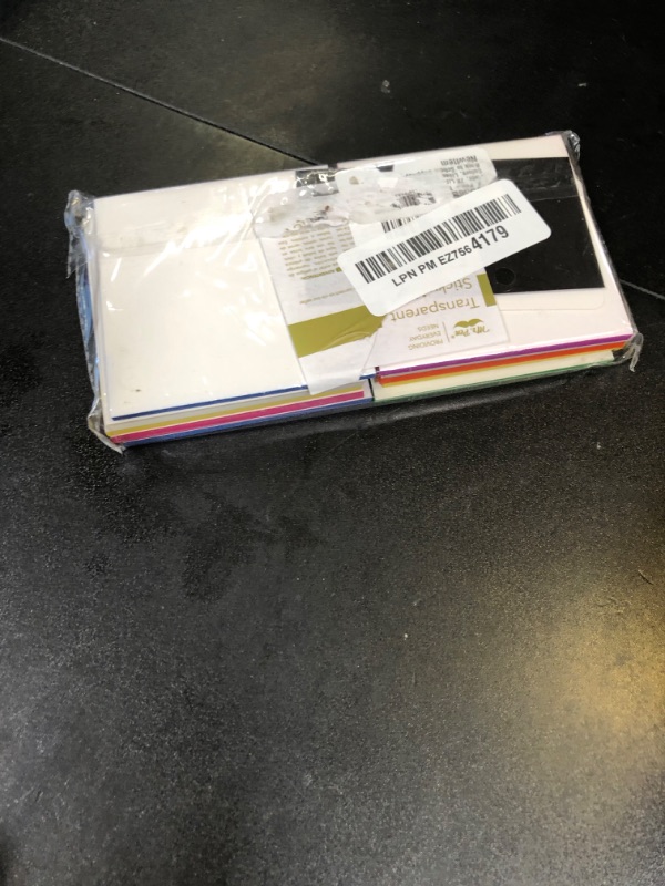 Photo 1 of Mr. Pen- Transparent Sticky Notes, 3"x3", 10 Pads, 7X Lined, 3X Blank, 500 Sheets, Vibrant Colors, Lined Transparent Sticky Notes Lines, Back to School Supplies