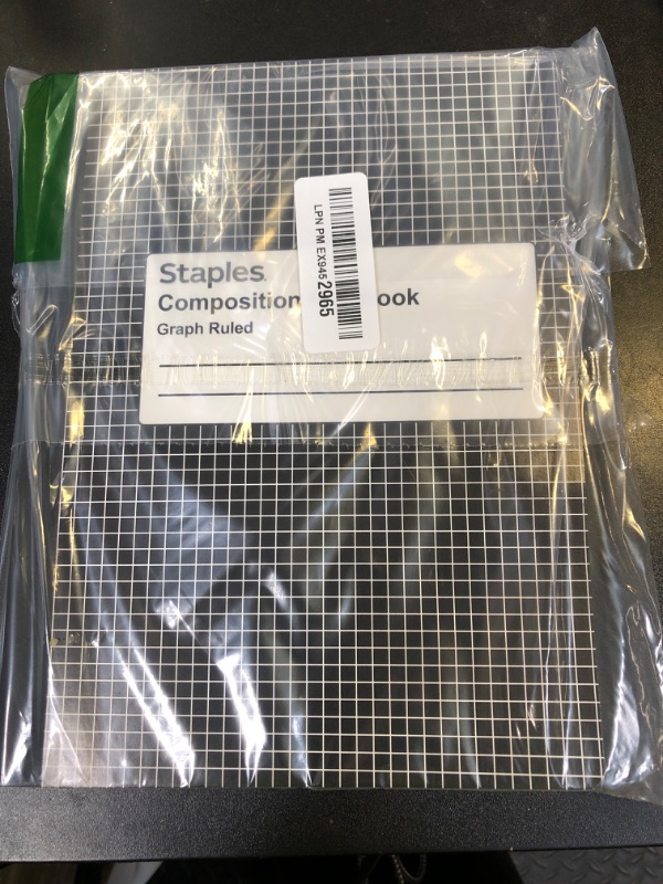 Photo 1 of 1InTheOffice Graph Paper Composition Notebook, Graph Ruled notebook, Quad Ruled Composition Notebook, 80 Sheets, 7.5" x 9.75", Black, 2 Pack