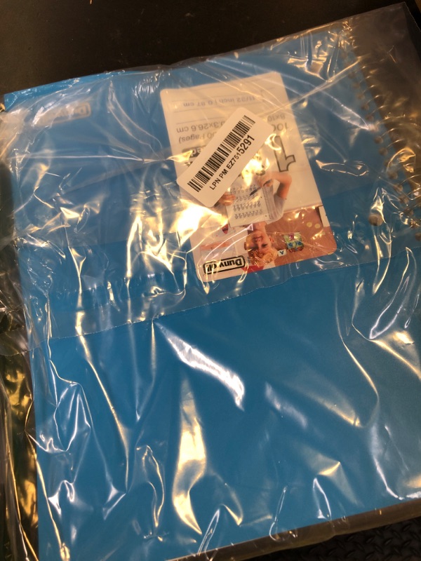 Photo 1 of Dunwell 1 Subject Spiral Notebook, Blue Plastic Cover, 100 Sheets (200 Pages) 8x10.5 Paper, Wide Ruled Composition Notebooks with Poly Pocket Dividers, 3-Hole Punch Perforated Pages