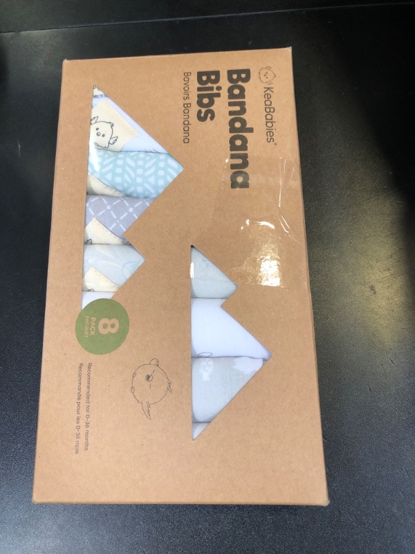 Photo 1 of 8-Pack Organic Baby Bandana Bibs for Boys, Girls - Super Absorbent Triangle Baby Bibs for Drooling and Teething Infant, 100% Cotton Extra Soft for Newborn, Infant 0-36 Months (Nordic)