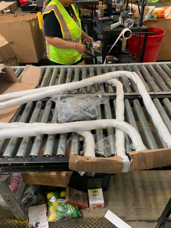 Photo 1 of ECOTRIC 49-3/8"X35-3/8 Pool Handrail Deck Mounted Swimming Pool Step/Stair Rail 304 Stainless Steel Cross Brace 2 Packages