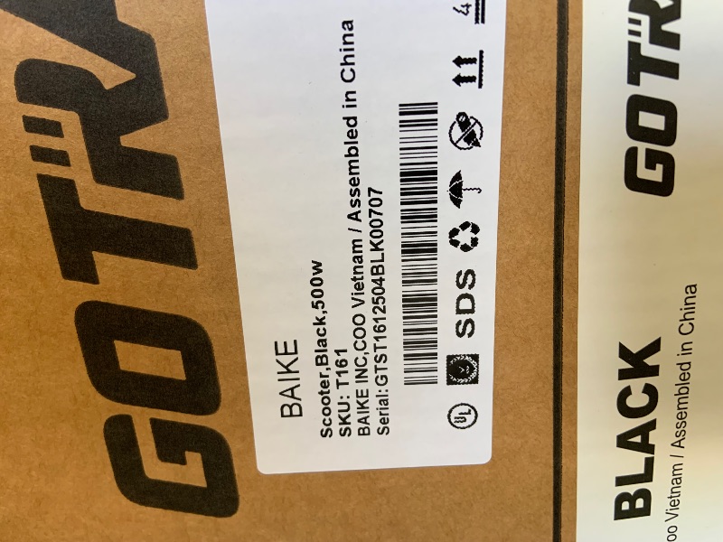 Photo 1 of -FACTORY SEALED- Gotrax A7 Electric Scooter for Adults-16 Pneumatic Tires, 500W Motor Hits 20 Mph, 28 Miles Range & 2 Gears, Comfortable Seat & Big Seat Bag, Wider Deck & Carry Basket for Daily Commuting Black