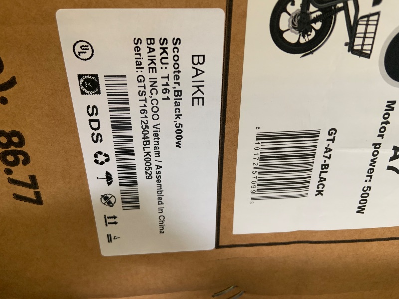 Photo 1 of -FACTORY SEALED- Gotrax A7 Electric Scooter for Adults-16 Pneumatic Tires, 500W Motor Hits 20 Mph, 28 Miles Range & 2 Gears, Comfortable Seat & Big Seat Bag, Wider Deck & Carry Basket for Daily Commuting Black