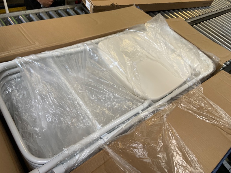 Photo 1 of BTEXPERT Set of 10, White Plastic Folding Chairs Steel Frame Commercial 650LB High Weight Capacity Event Chair Lightweight for Office Wedding Party Picnic Kitchen Dining Church School - 10