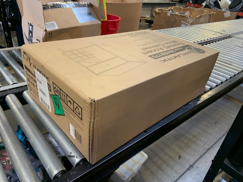 Photo 1 of -FACTORY SEALED- Atlantic Emmet Sideboard Wine Cabinet Storage, Drawers and Shelves, Scandinavian Design, Coffee Bar, Grey Finish, Dining Room