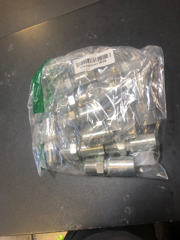 Photo 1 of Racewill 12 Pack 3/4" NPTF Hydraulic Hose Fittings, 1/2" I.D. Hose x 3/4" NPTF Male with Protection Cover Hydraulic Hose End Crimp Fitting Kits