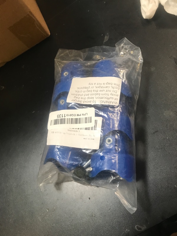 Photo 1 of MSSVIGING Large Trampoline Enclosure Pole Caps with Screw-in Bolts, Only Fit for Pole 1.5 Inch Diameter, 6 Piece, Blue,Trampoline Pole Toppers