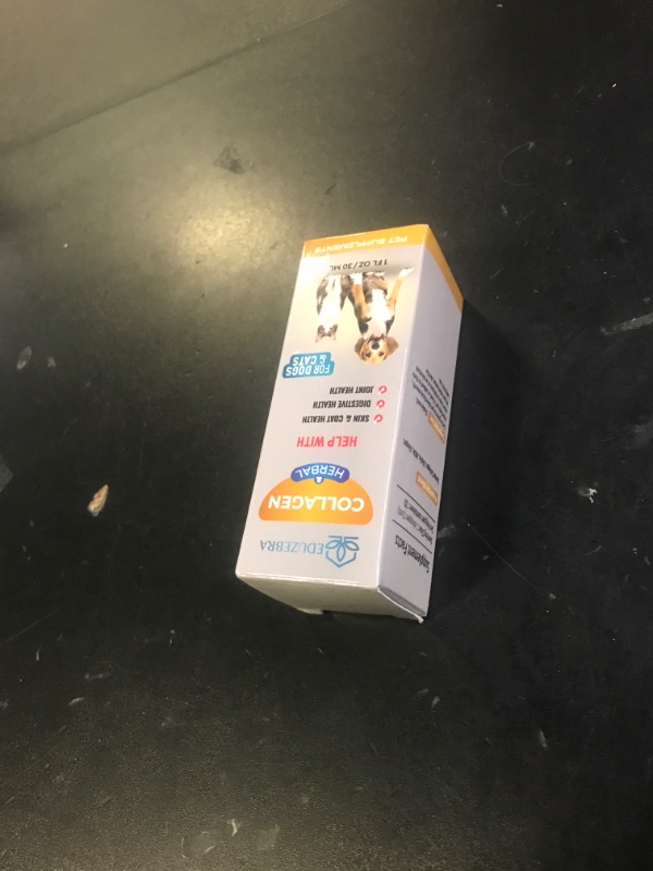 Photo 1 of EDUZEBRA Liquid Collagen for Dogs and Cats, Skin & Coat Supplement, Itch Relief, Joint & Mobility Support, Enriched with Grass-Fed Collagen, MSM, Biotin & Ginger, Daily All-in-One Pet Health Formula