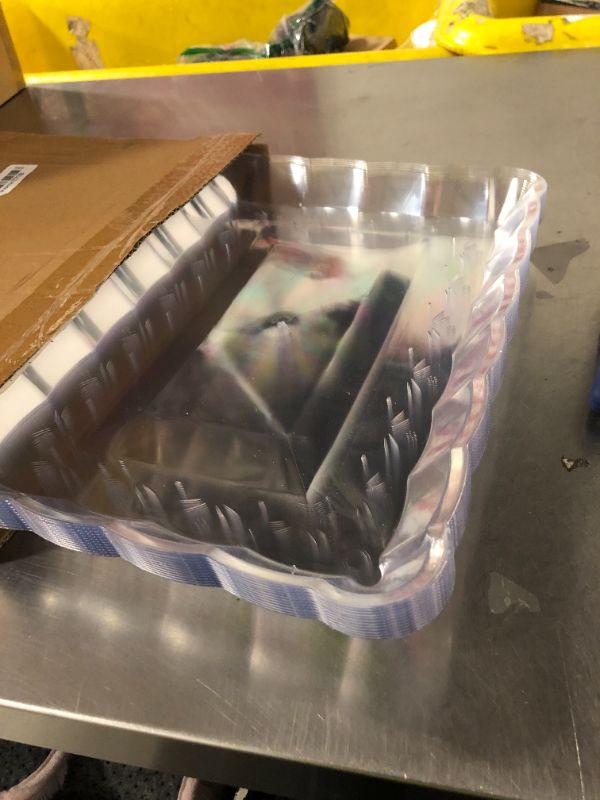 Photo 1 of 12 Pcs Clear Serving Trays Medium Size