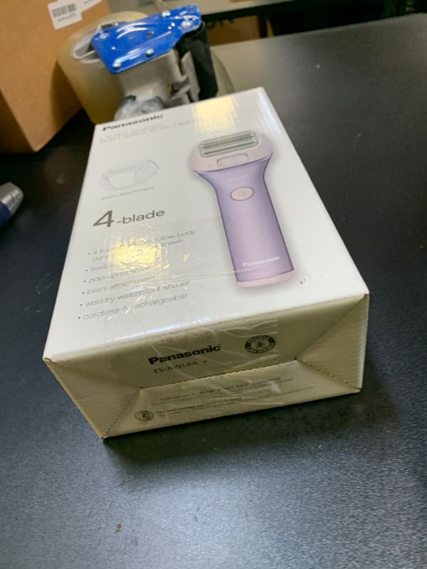 Photo 1 of Panasonic Close Curves Electric Shaver for Women, Cordless 4-Blade Shaver with Pop-Up Bikini Trimmer, Wet Dry Operation - ES-WL80-V (Purple)