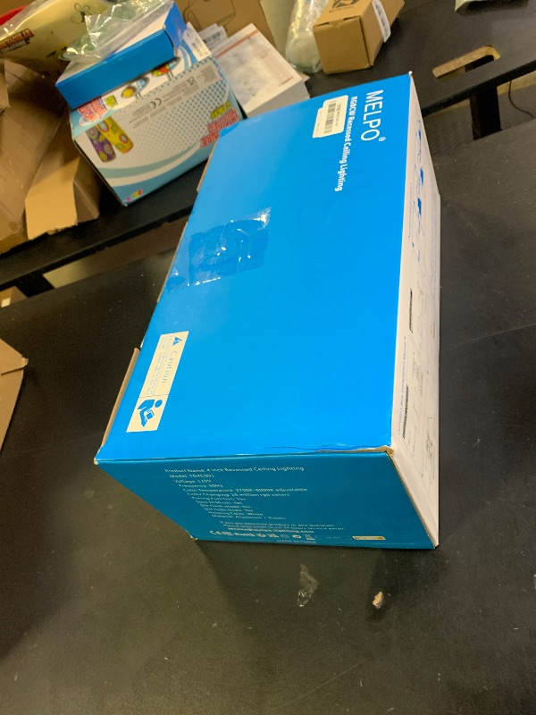 Photo 1 of MELPO Smart Recessed Lighting 4 Inch Work with Alexa & Siri?12W 1100LM Recessed Ceiling Light 2700K-5700K?16 Million Colors?Music Sync, DIY Scenes, DIY Flash, LED Downlight with Junction Box?12 Pack