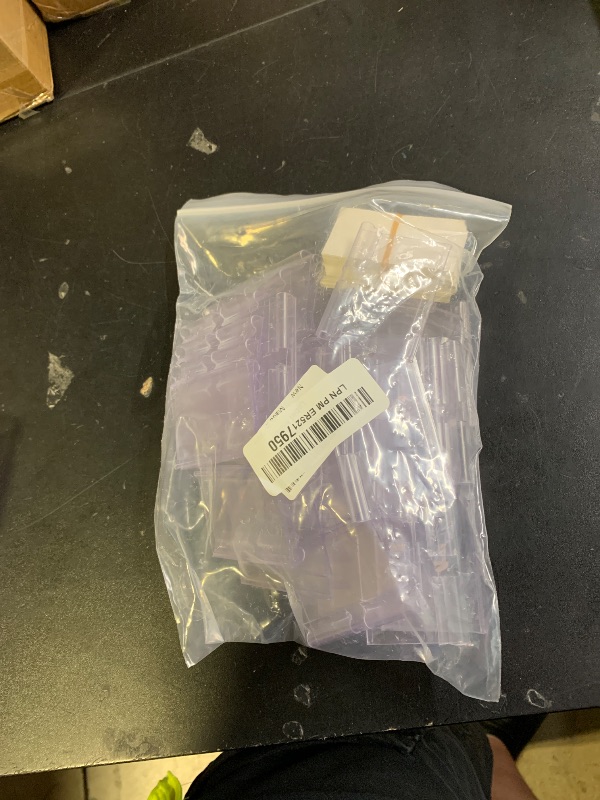 Photo 1 of 50pcs Labels for Storage Bins Plastic Label Clip, Basket Labels Clip On Wire Shelf Price Label Holder Merchandise Sign Display Holder, 50pcs Label Insert Included (6x4cm)