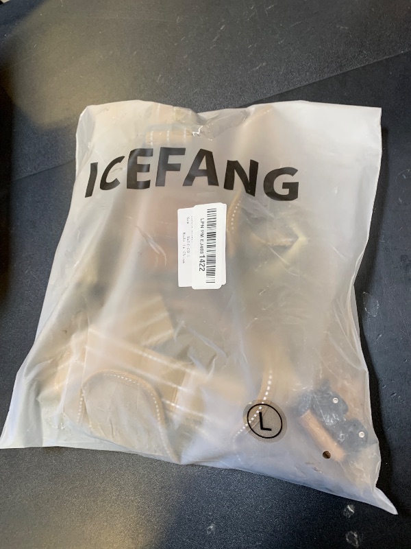 Photo 1 of ICEFANG Tactical Dog Harness, Large Size,2X Metal Buckle,Working Dog MOLLE Vest with Handle,No Pulling Front Leash Clip,Hook and Loop Panel (Brown,L (Pack of 1))