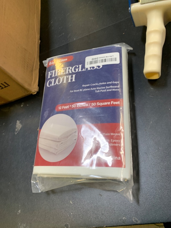 Photo 1 of Fiberglass Cloth,6oz 50sq Feet E-Glass Plain Weave Glass Fiber Cloth,12 Feet*50 Inches Woven Fabric for Boat RC Plane Auto Surfboard Tub Pool Repair