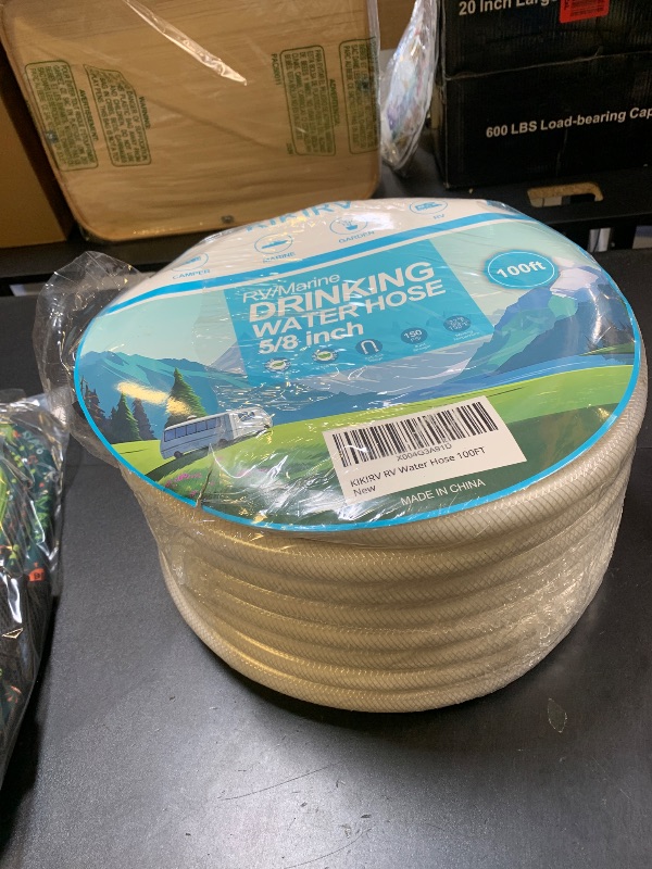 Photo 1 of 100ft RV Water Hose - Drinking Water Hose Contains No Lead, No BPA - Flexible Leak-Free Design - Upgrade Strain Relief Ends - 5/8" Inside Diameter