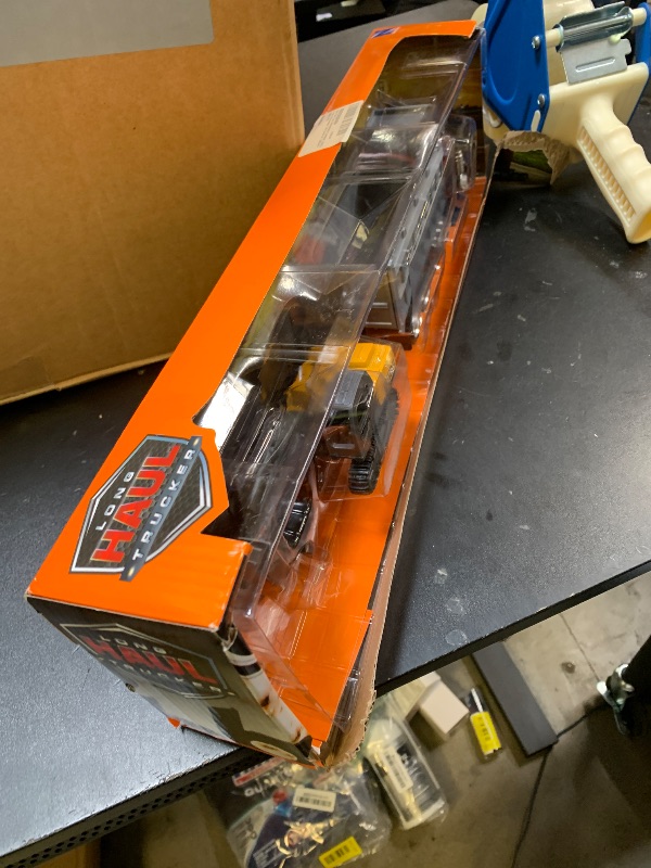 Photo 1 of New Ray Toys International Lonestar, Dump Truck w/Excavator 1:43 Scale 18" DIECAST 16623 RED
