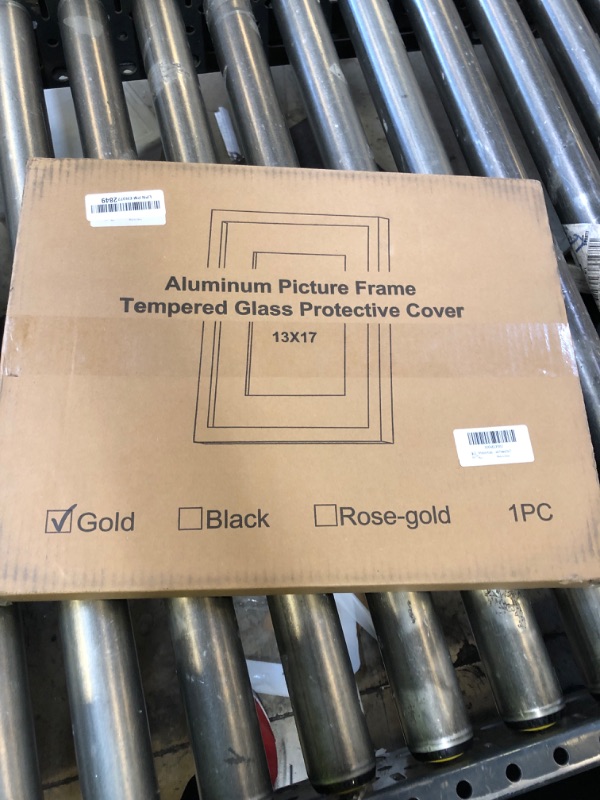 Photo 1 of Heimlove 13x17 Aluminum Picture Frame, Metal Picture Frame Wall Mounting Horizontally or Vertically, Photo frame with Tempered Glass - Poster Frame Simple and Elegant Decor for Wall - 1 Pack - Gold