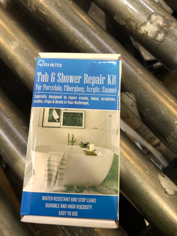 Photo 1 of Tub Repair Kit White, Tub Chip and Bathtub Repair Kit for Enamel, Fiberglass, Acrylic, Porcelain, Patch and Repairs Chips, Crack, Scratches, Rust, Holes on Tubs, Toilet, Sink, Shower, Tray in Bathroom