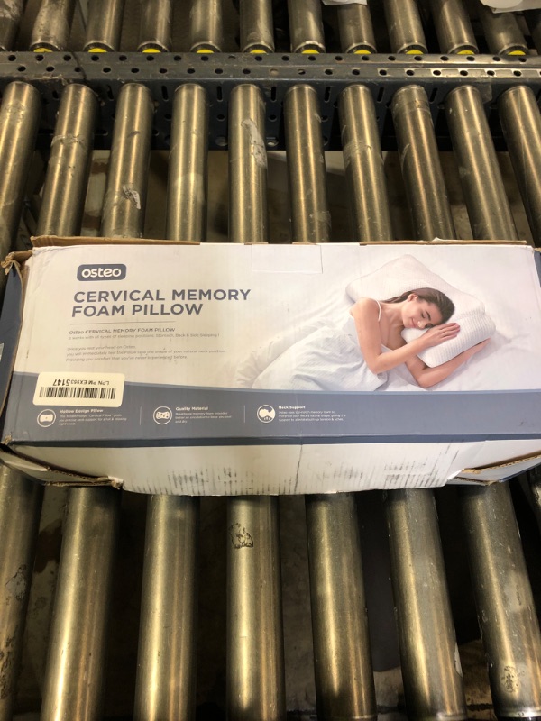 Photo 1 of Osteo Cervical Pillow for Neck Pain Relief, Hollow Design Odorless Memory Foam Pillows with Cooling Case, Adjustable Orthopedic Bed Pillow for Sleeping, Support for Side Back Sleepers