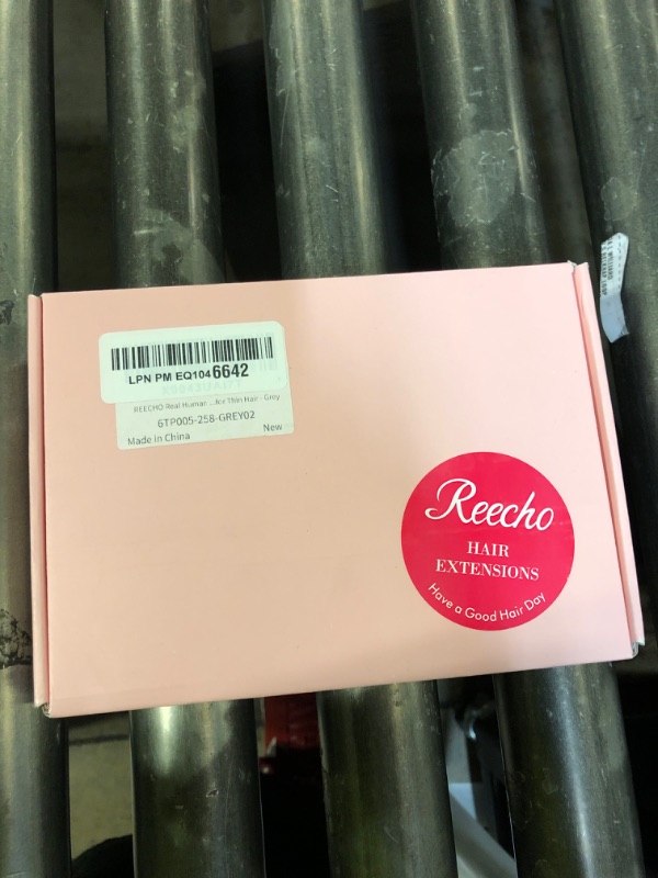 Photo 1 of REECHO Real Human Hair Toppers with Bangs - 6 Inch Clip In Wig Toppers for Thin Hair - Grey