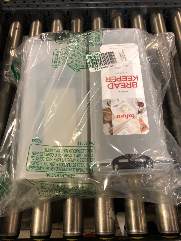 Photo 1 of Tafura Bread Storage Container - 2 Pack BPA Free Plastic Bread Box with Ingeniously Tray - Airtight Container/Holder for Homemade Loaves and Baked Goods